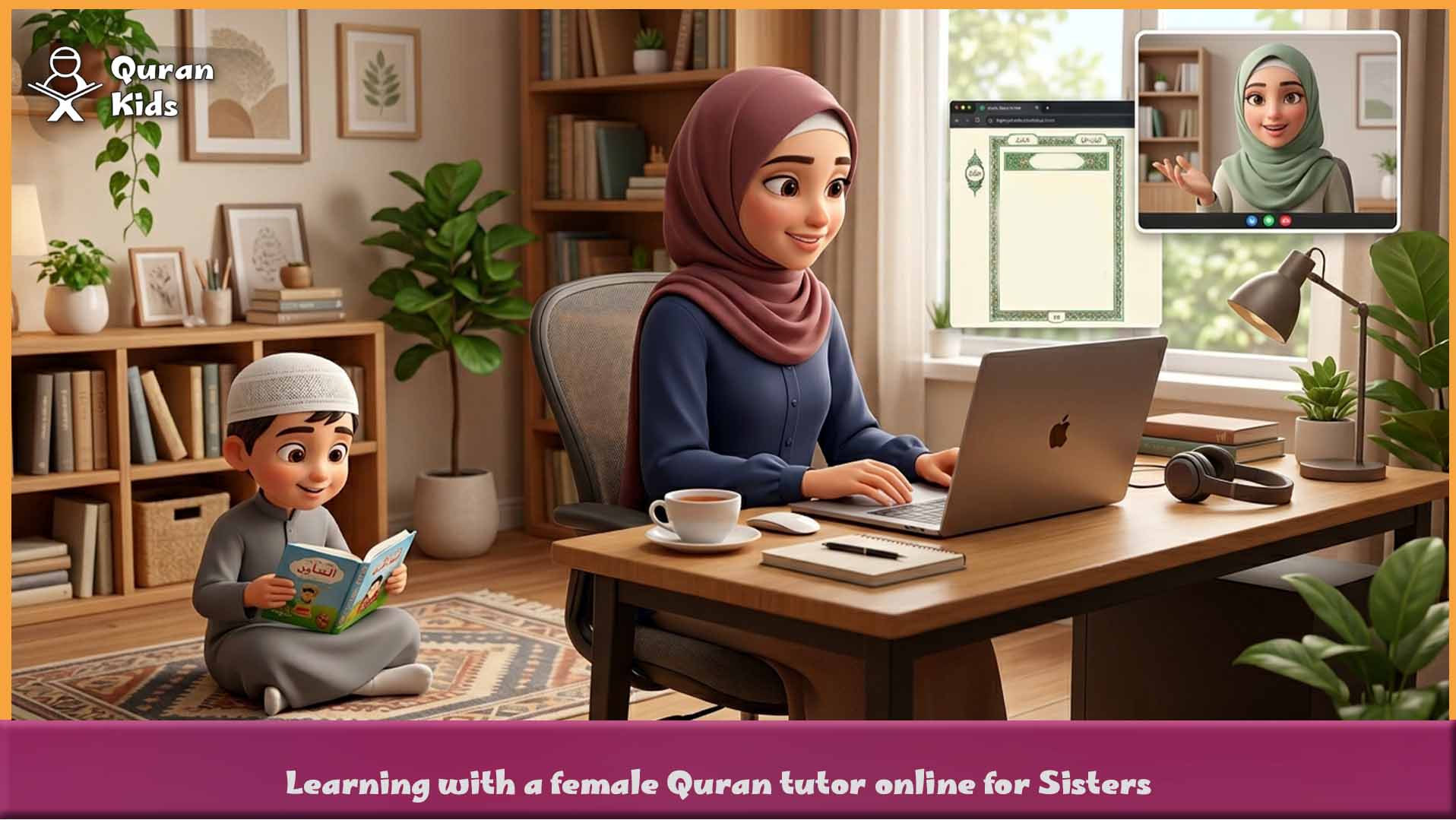 Learning with a female Quran tutor online for Sisters